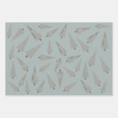 メリークリスマス千鳥格子のの木柄 ラッピングペーパーシート (正面2)