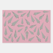 メリークリスマス千鳥格子のの木柄 ラッピングペーパーシート (正面2)