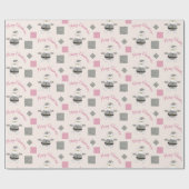 メリークリスマス千鳥格子のサモダンータ ラッピングペーパー (フラット)