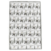 メリークリスマス千鳥格子のサンタ ミディアムペーパーバッグ (正面)