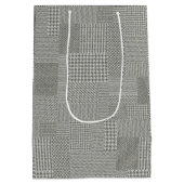 メリークリスマス千鳥格子のサンタ ミディアムペーパーバッグ (裏面)