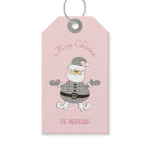 メリークリスマス千鳥格子のファッションサンタ