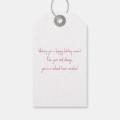 メリークリスマス千鳥格子のファッションサンタ ギフトタグ (裏面)