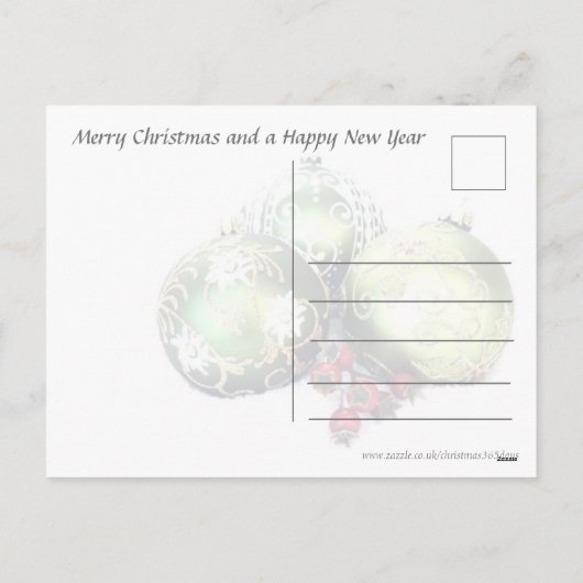 メリークリスマス及び明けましておめでとうのつまらないものの郵便はがき シーズンポストカード (裏面)