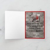 メリークリスマス及び明けましておめでとうのハチドリカード シーズンカード (内部)