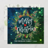 メリークリスマス及び明けましておめでとうの休日の挨拶 シーズンカード (正面/裏面)