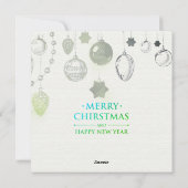 メリークリスマス及び明けましておめでとうの休日の挨拶 シーズンカード (裏面)