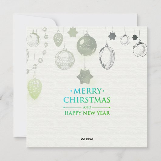 メリークリスマス及び明けましておめでとうの休日の挨拶 シーズンカード (裏面)