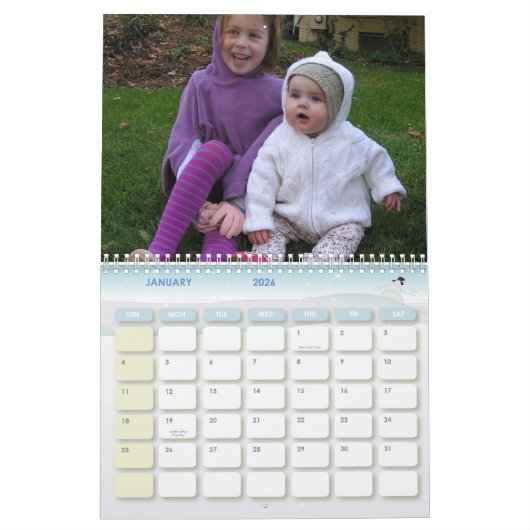 メリークリスマス及び明けましておめでとう! カレンダー (1月 2026)