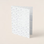 メリークリスマス及び明けましておめでとう! 2020クリスマスの雪 箔カード (正面)