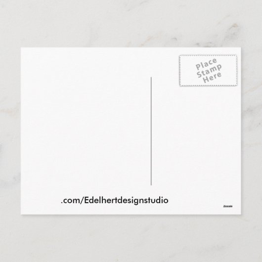 メリークリスマス及び3つのハート形の葉の緑の郵便はがき シーズンポストカード (裏面)