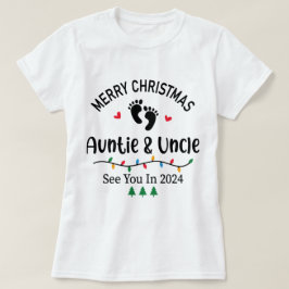 メリークリスマス叔母と叔父は2024であなたを参照 Tシャツ