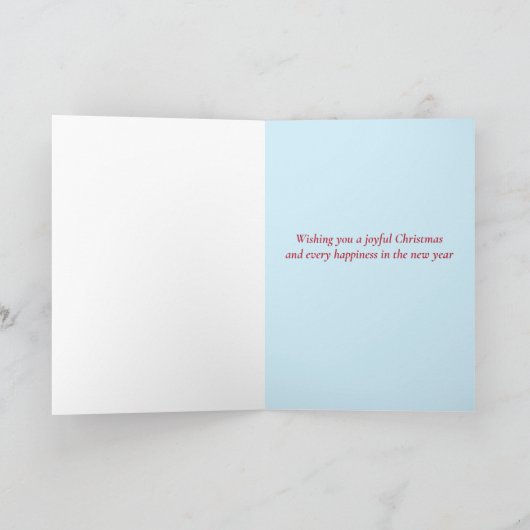 メリークリスマス叔母名前をカスタムするポインセチア カード (内部)