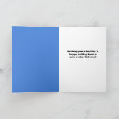 メリークリスマス可愛いペンギンがパンデミックの顔マスク シーズンカード (内部)