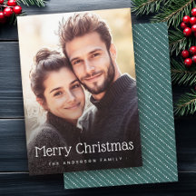 メリークリスマス可愛い点々のあるストライプの緑の写真