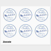 メリークリスマス名グレースレイサンタディアホワイト ラウンドシール (シート)