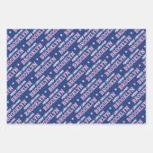 メリークリスマス名モノグラムピンクの海軍10代の少女 ラッピングペーパーシート (正面)