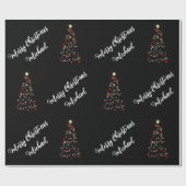 メリークリスマス名前をカスタムするエレガントパーソナライズされた ラッピングペーパー (フラット)