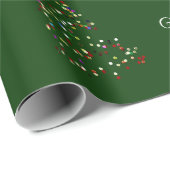 メリークリスマス名前をカスタムするエレガントパーソナライズされた ラッピングペーパー (ロールコーナー)