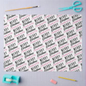 メリークリスマス名前をカスタムするピンクトレンディー 薄葉紙 (クラフト)