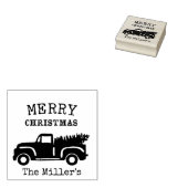 メリークリスマス名前をカスタムするファームトラック ラバースタンプ (押印)