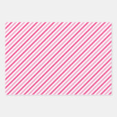 メリークリスマス名前をカスタムするモノグラムピンク ラッピングペーパーシート (正面3)