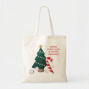 メリークリスマス名前をカスタムする会社ロゴ予算 トートバッグ