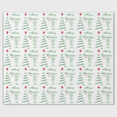 メリークリスマス名前をカスタムする ラッピングペーパー (フラット)