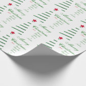 メリークリスマス名前をカスタムする ラッピングペーパー (角)