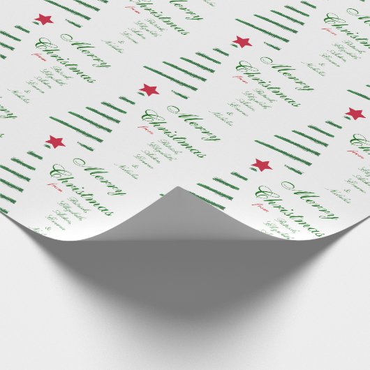 メリークリスマス名前をカスタムする ラッピングペーパー (角)