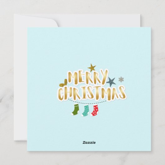 メリークリスマス和紙テープパーソナライズされた写真 シーズンカード (裏面)