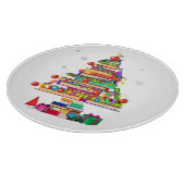 メリークリスマス図書館ツリー カッティングボード (角)