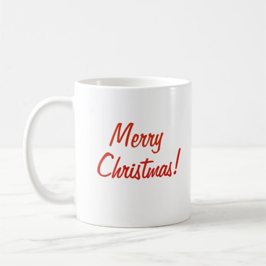 メリークリスマス基本マグカップ(白) コーヒーマグカップ (左)