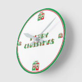 メリークリスマス大きなアクリルの壁時計 ラウンド壁時計 (傾斜)