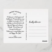 メリークリスマス大写真クリスマスレターレッド 箔シーズンポストカード (裏面)