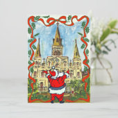 メリークリスマス大聖堂サンタ シーズンカード (スタンド正面)