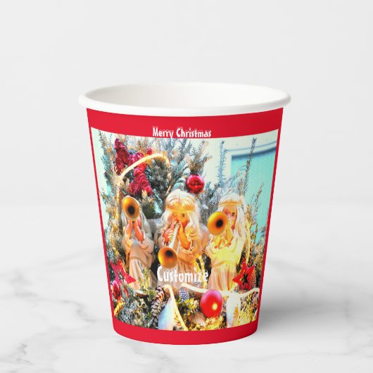 メリークリスマス天の天使 紙コップ (正面)