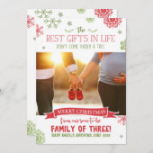 メリークリスマス妊娠の告知カード シーズンカード (正面/裏面)