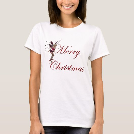 メリークリスマス妖精の国デザイン1 – 休日Tシャツ Tシャツ (正面)