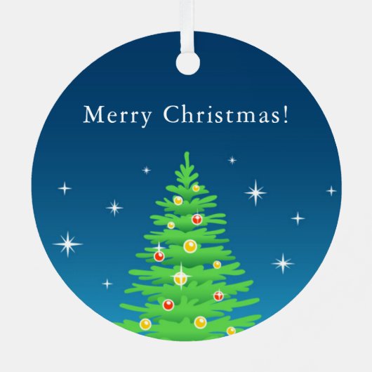 メリークリスマス姿スケートで滑るガールオーナメント メタルオーナメント (裏面)