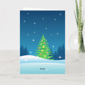 メリークリスマス姿スケートで滑るガールホリデーカード シーズンカード (裏面)