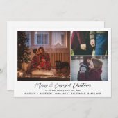 メリークリスマス婚約した |写真の日付を保存 シーズンカード (正面/裏面)