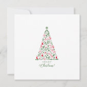 メリークリスマス子犬のホリデーカード (裏面)