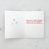 メリークリスマス孫ホリデー小妖精や小人名前をカスタムする シーズンカード (内部)