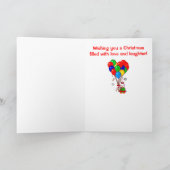 メリークリスマス孫娘ペンギンと風船 シーズンカード (内部)