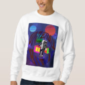 メリークリスマス宇宙飛行士の宇宙表面 スウェットシャツ (正面)