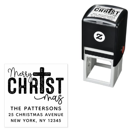 メリークリスマス宗教差出人住所 セルフインキングスタンプ (インサイチュ)