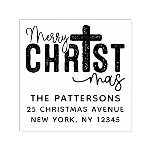 メリークリスマス宗教差出人住所 セルフインキングスタンプ (デザイン)