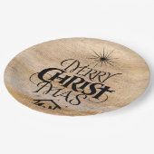 メリークリスマス宗教書道素朴材 ペーパープレート (アングル)