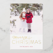 メリークリスマス宗教的フォイルホリデーカード 箔シーズンカード (正面)